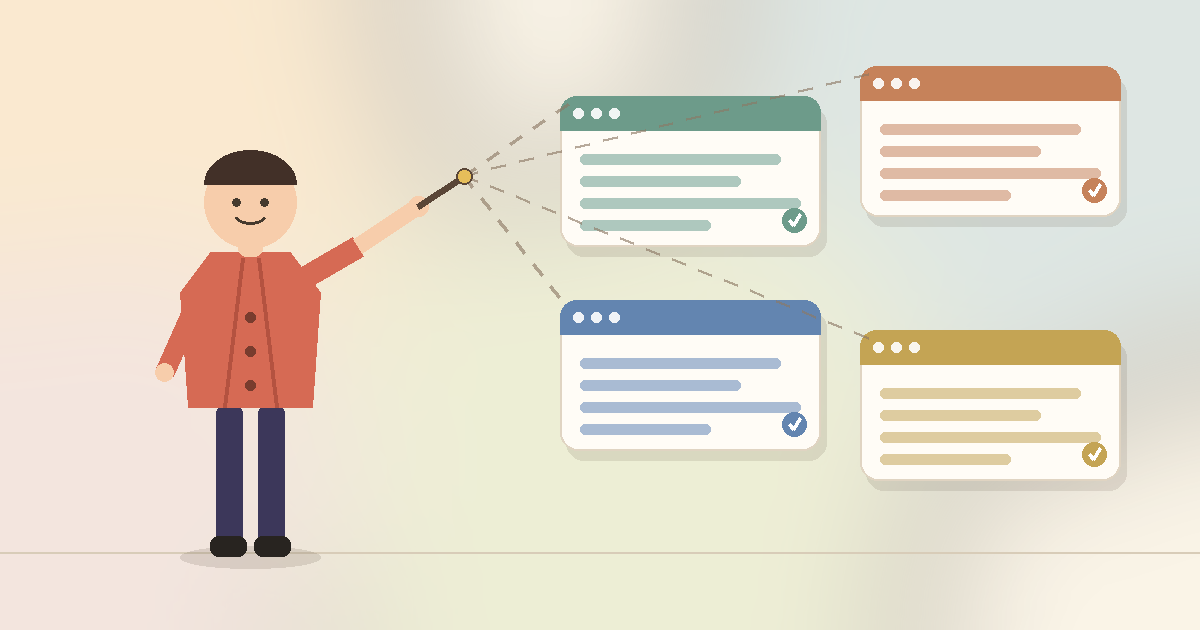 A conductor figure directs four separate isolated agent workspaces, each running its own task in parallel